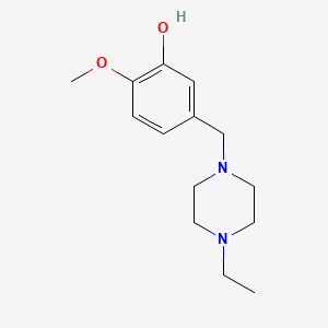 molecular formula C14H22N2O2 B5183353 5-[(4-ethyl-1-piperazinyl)methyl]-2-methoxyphenol 