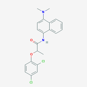 molecular formula C21H20Cl2N2O2 B5183374 2-(2,4-dichlorophenoxy)-N-[4-(dimethylamino)-1-naphthyl]propanamide 