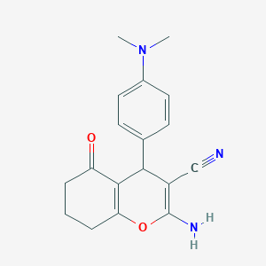 2-amino-4-[4-(dimethylamino)phenyl]-5-oxo-5,6,7,8-tetrahydro-4H-chromene-3-carbonitrile