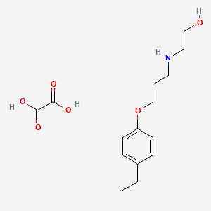 molecular formula C15H23NO6 B5183403 2-{[3-(4-ethylphenoxy)propyl]amino}ethanol ethanedioate (salt) 