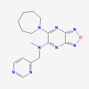 molecular formula C16H20N8O B5183427 6-(1-azepanyl)-N-methyl-N-(4-pyrimidinylmethyl)[1,2,5]oxadiazolo[3,4-b]pyrazin-5-amine 