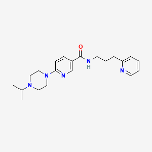 molecular formula C21H29N5O B5183431 6-(4-isopropyl-1-piperazinyl)-N-[3-(2-pyridinyl)propyl]nicotinamide 