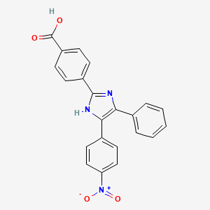 molecular formula C22H15N3O4 B5183441 4-[5-(4-nitrophenyl)-4-phenyl-1H-imidazol-2-yl]benzoic acid 