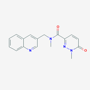 molecular formula C17H16N4O2 B5183477 N,1-dimethyl-6-oxo-N-(3-quinolinylmethyl)-1,6-dihydro-3-pyridazinecarboxamide trifluoroacetate 