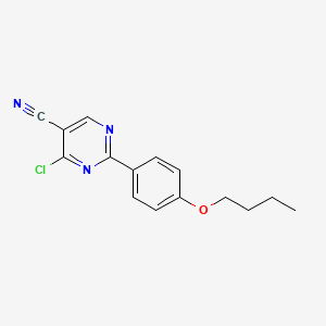 molecular formula C15H14ClN3O B5183495 2-(4-butoxyphenyl)-4-chloro-5-pyrimidinecarbonitrile 
