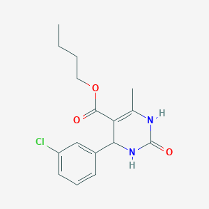 molecular formula C16H19ClN2O3 B5183535 butyl 4-(3-chlorophenyl)-6-methyl-2-oxo-1,2,3,4-tetrahydro-5-pyrimidinecarboxylate 