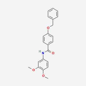 molecular formula C22H21NO4 B5183538 4-(benzyloxy)-N-(3,4-dimethoxyphenyl)benzamide 