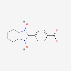 methyl 4-(1,3-dihydroxyoctahydro-1H-benzimidazol-2-yl)benzoate