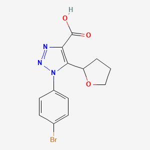 molecular formula C13H12BrN3O3 B5183578 1-(4-bromophenyl)-5-(tetrahydro-2-furanyl)-1H-1,2,3-triazole-4-carboxylic acid 