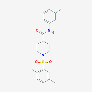 molecular formula C21H26N2O3S B5183592 1-[(2,5-dimethylphenyl)sulfonyl]-N-(3-methylphenyl)-4-piperidinecarboxamide 