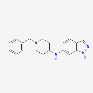molecular formula C19H22N4 B5183598 N-(1-benzyl-4-piperidinyl)-1H-indazol-6-amine 