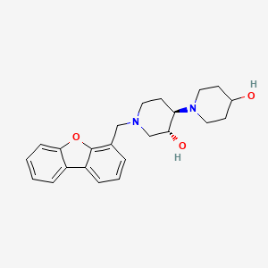 molecular formula C23H28N2O3 B5183620 (3'R*,4'R*)-1'-(dibenzo[b,d]furan-4-ylmethyl)-1,4'-bipiperidine-3',4-diol 