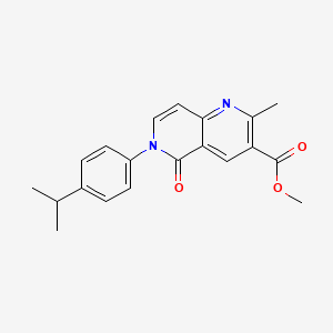 molecular formula C20H20N2O3 B5183623 methyl 6-(4-isopropylphenyl)-2-methyl-5-oxo-5,6-dihydro-1,6-naphthyridine-3-carboxylate 