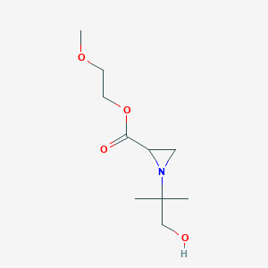 molecular formula C10H19NO4 B5183626 2-methoxyethyl 1-(2-hydroxy-1,1-dimethylethyl)-2-aziridinecarboxylate 