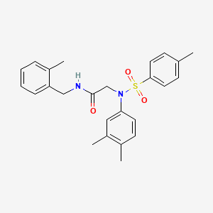 molecular formula C25H28N2O3S B5183632 N~2~-(3,4-dimethylphenyl)-N~1~-(2-methylbenzyl)-N~2~-[(4-methylphenyl)sulfonyl]glycinamide 