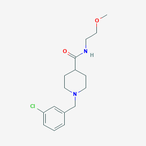 molecular formula C16H23ClN2O2 B5183673 1-(3-chlorobenzyl)-N-(2-methoxyethyl)-4-piperidinecarboxamide 