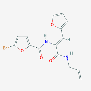 molecular formula C15H13BrN2O4 B5183698 N-[1-[(allylamino)carbonyl]-2-(2-furyl)vinyl]-5-bromo-2-furamide 