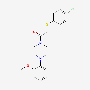 molecular formula C19H21ClN2O2S B5183705 1-{[(4-chlorophenyl)thio]acetyl}-4-(2-methoxyphenyl)piperazine 