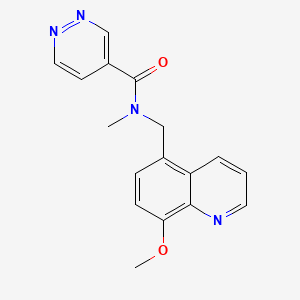 molecular formula C17H16N4O2 B5183735 N-[(8-methoxy-5-quinolinyl)methyl]-N-methyl-4-pyridazinecarboxamide 