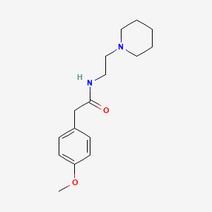 molecular formula C16H24N2O2 B5183746 2-(4-methoxyphenyl)-N-[2-(1-piperidinyl)ethyl]acetamide 