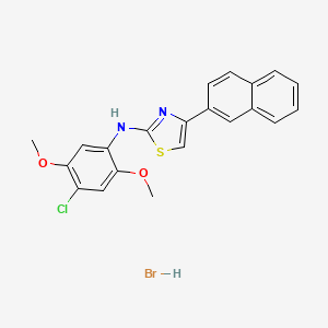 molecular formula C21H18BrClN2O2S B5183778 N-(4-chloro-2,5-dimethoxyphenyl)-4-(2-naphthyl)-1,3-thiazol-2-amine hydrobromide 