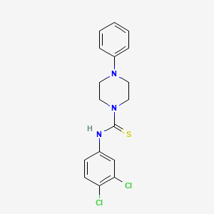 molecular formula C17H17Cl2N3S B5183788 N-(3,4-dichlorophenyl)-4-phenyl-1-piperazinecarbothioamide 