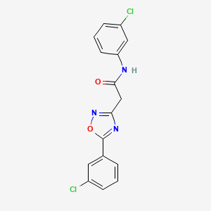 molecular formula C16H11Cl2N3O2 B5183805 N-(3-chlorophenyl)-2-[5-(3-chlorophenyl)-1,2,4-oxadiazol-3-yl]acetamide 
