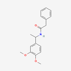 molecular formula C18H21NO3 B5183829 N-[1-(3,4-dimethoxyphenyl)ethyl]-2-phenylacetamide 