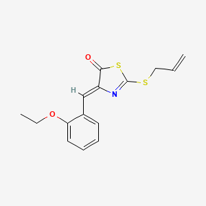molecular formula C15H15NO2S2 B5183853 2-(allylthio)-4-(2-ethoxybenzylidene)-1,3-thiazol-5(4H)-one 