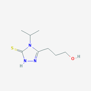 molecular formula C8H15N3OS B5183871 3-(4-isopropyl-5-mercapto-4H-1,2,4-triazol-3-yl)-1-propanol 