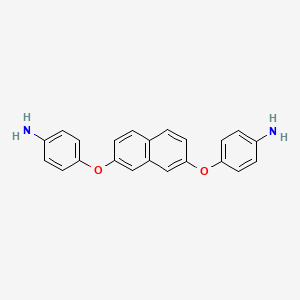 molecular formula C22H18N2O2 B5183888 (4-{[7-(4-aminophenoxy)-2-naphthyl]oxy}phenyl)amine CAS No. 132257-69-3