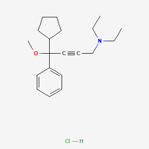 molecular formula C20H30ClNO B5183898 (4-cyclopentyl-4-methoxy-4-phenyl-2-butyn-1-yl)diethylamine hydrochloride 