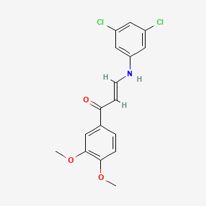 molecular formula C17H15Cl2NO3 B5183918 3-[(3,5-dichlorophenyl)amino]-1-(3,4-dimethoxyphenyl)-2-propen-1-one 