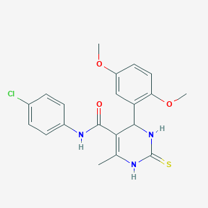 N-(4-chlorophenyl)-4-(2,5-dimethoxyphenyl)-6-methyl-2-thioxo-1,2,3,4-tetrahydro-5-pyrimidinecarboxamide