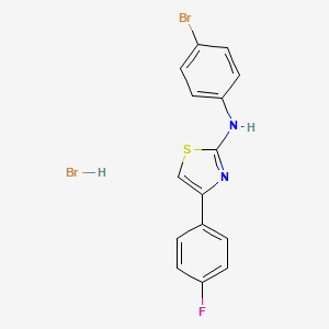 molecular formula C15H11Br2FN2S B5183941 N-(4-bromophenyl)-4-(4-fluorophenyl)-1,3-thiazol-2-amine hydrobromide 