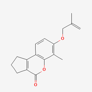 molecular formula C17H18O3 B5183948 6-methyl-7-[(2-methyl-2-propen-1-yl)oxy]-2,3-dihydrocyclopenta[c]chromen-4(1H)-one 