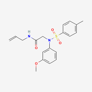 molecular formula C19H22N2O4S B5183973 N~1~-allyl-N~2~-(3-methoxyphenyl)-N~2~-[(4-methylphenyl)sulfonyl]glycinamide 