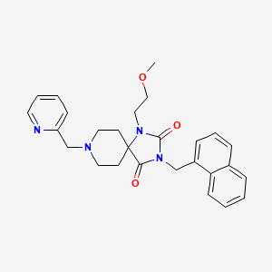 1-(2-methoxyethyl)-3-(1-naphthylmethyl)-8-(2-pyridinylmethyl)-1,3,8-triazaspiro[4.5]decane-2,4-dione