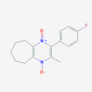 molecular formula C16H17FN2O2 B5184013 2-(4-fluorophenyl)-3-methyl-6,7,8,9-tetrahydro-5H-cyclohepta[b]pyrazine 1,4-dioxide 