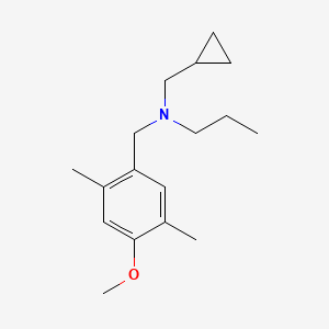 molecular formula C17H27NO B5184033 (cyclopropylmethyl)(4-methoxy-2,5-dimethylbenzyl)propylamine 
