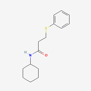 molecular formula C15H21NOS B5184044 N-cyclohexyl-3-(phenylthio)propanamide 