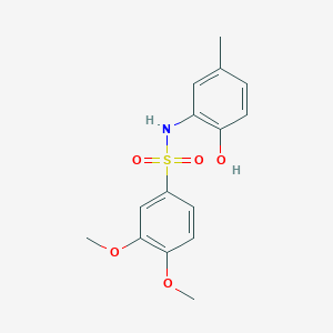 molecular formula C15H17NO5S B5184063 N-(2-hydroxy-5-methylphenyl)-3,4-dimethoxybenzenesulfonamide 