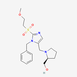 molecular formula C19H27N3O4S B5184065 [(2S)-1-({1-benzyl-2-[(2-methoxyethyl)sulfonyl]-1H-imidazol-5-yl}methyl)-2-pyrrolidinyl]methanol 