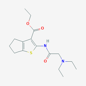 molecular formula C16H24N2O3S B5184077 ethyl 2-[(N,N-diethylglycyl)amino]-5,6-dihydro-4H-cyclopenta[b]thiophene-3-carboxylate 