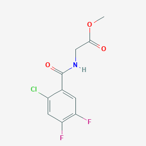 molecular formula C10H8ClF2NO3 B5184090 methyl N-(2-chloro-4,5-difluorobenzoyl)glycinate 