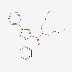molecular formula C24H29N3O B5184141 N,N-dibutyl-1,3-diphenyl-1H-pyrazole-4-carboxamide 