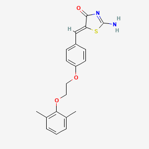 molecular formula C20H20N2O3S B5184156 5-{4-[2-(2,6-dimethylphenoxy)ethoxy]benzylidene}-2-imino-1,3-thiazolidin-4-one 