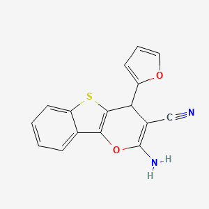 molecular formula C16H10N2O2S B5184178 2-amino-4-(2-furyl)-4H-[1]benzothieno[3,2-b]pyran-3-carbonitrile 