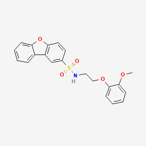 molecular formula C21H19NO5S B5184200 N-[2-(2-methoxyphenoxy)ethyl]dibenzo[b,d]furan-2-sulfonamide 