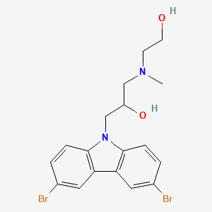molecular formula C18H20Br2N2O2 B5184206 1-(3,6-dibromo-9H-carbazol-9-yl)-3-[(2-hydroxyethyl)(methyl)amino]-2-propanol 